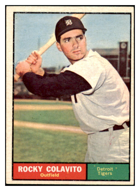 1961 Topps Baseball #330 Rocky Colavito Tigers EX 466943