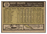 1961 Topps Baseball #330 Rocky Colavito Tigers EX 466943