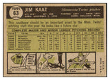 1961 Topps Baseball #063 Jim Kaat Twins EX 466944