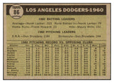 1961 Topps Baseball #086 Los Angeles Dodgers Team EX-MT 466975