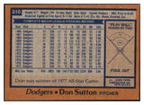 1978 Topps Baseball #310 Don Sutton Dodgers EX-MT 466978