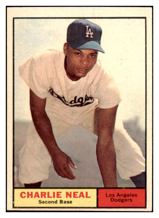 1961 Topps Baseball #423 Charlie Neal Dodgers EX 466994