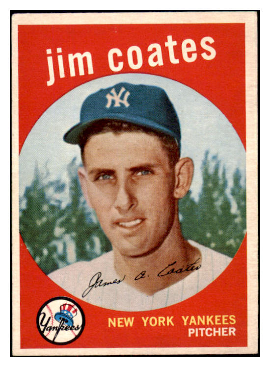 1959 Topps Baseball #525 Jim Coates Yankees EX 467005