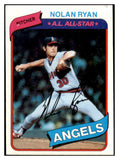 1980 Topps Baseball #580 Nolan Ryan Angels EX 467014