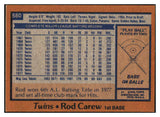 1978 Topps Baseball #580 Rod Carew Twins EX 467027