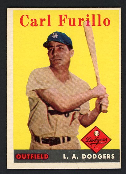 1958 Topps Baseball #417 Carl Furillo Dodgers EX 467037