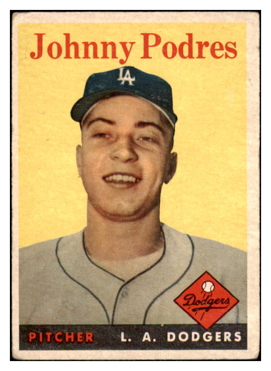 1958 Topps Baseball #120 Johnny Podres Dodgers VG-EX 467043