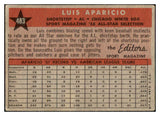 1958 Topps Baseball #483 Luis Aparicio A.S. White Sox VG 467044