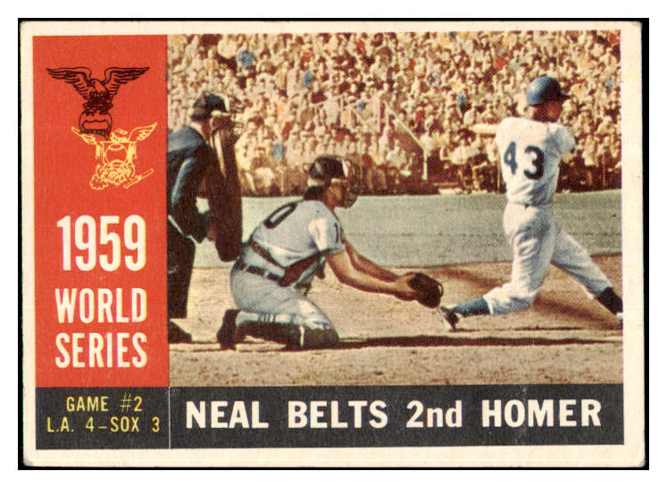 1960 Topps Baseball #386 World Series Game 2 Charlie Neal VG-EX 467085