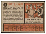 1962 Topps Baseball #020 Rocky Colavito Tigers VG-EX 467114