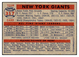 1957 Topps Baseball #317 New York Giants Team VG-EX 467133