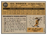 1960 Topps Baseball #295 Gil Hodges Dodgers VG-EX 467142