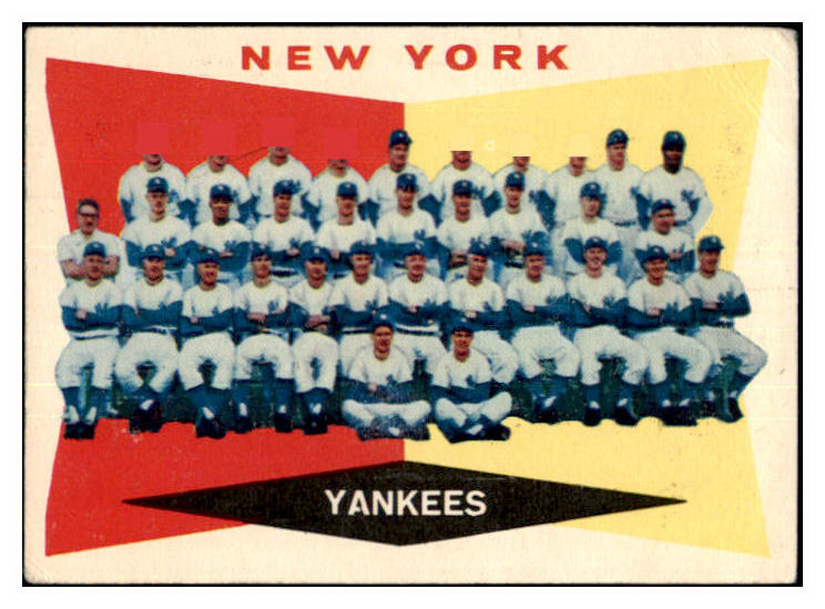 1960 Topps Baseball #332 New York Yankees Team VG 467148