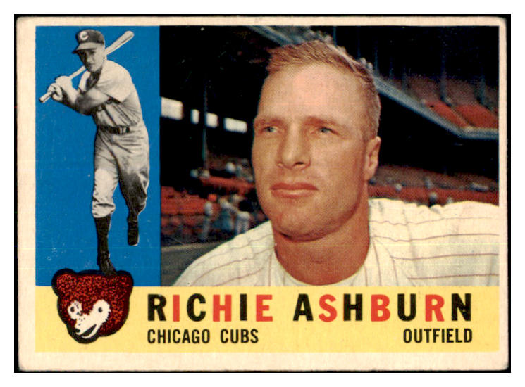 1960 Topps Baseball #305 Richie Ashburn Cubs VG 467149