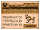 1960 Topps Baseball #034 Sparky Anderson Phillies EX 467159