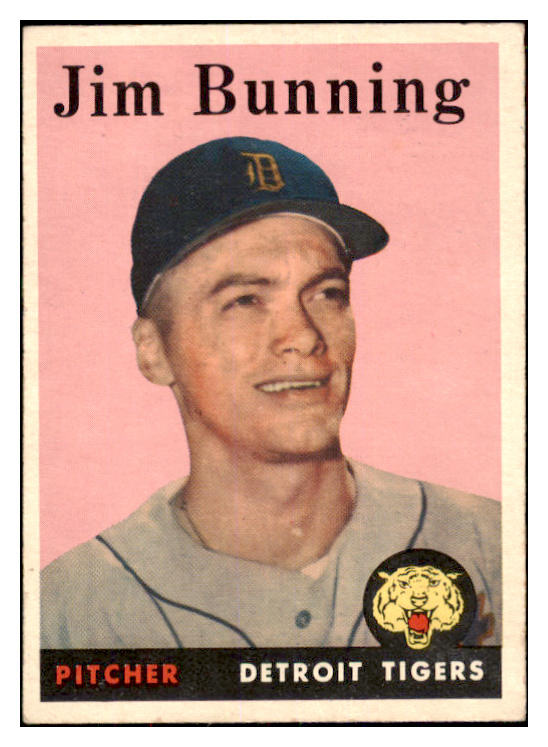 1958 Topps Baseball #115 Jim Bunning Tigers EX 467167