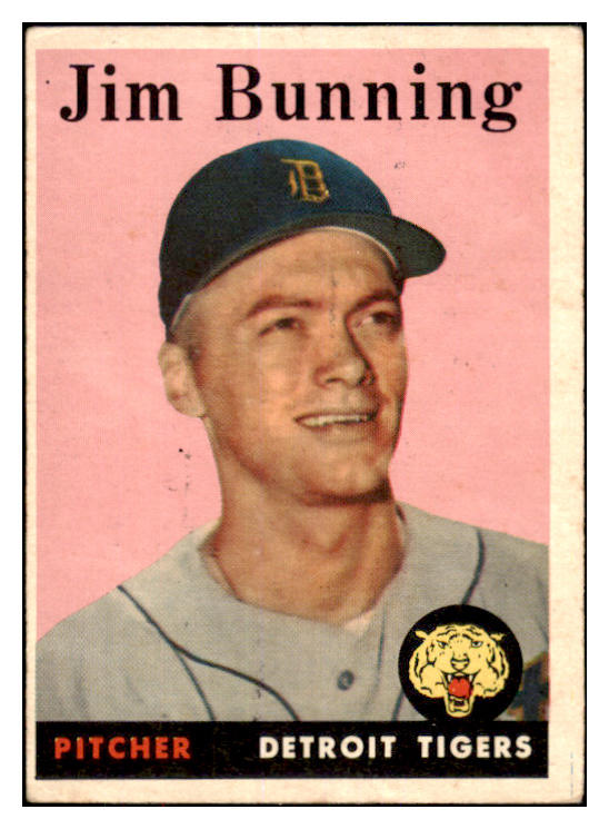 1958 Topps Baseball #115 Jim Bunning Tigers EX 467169