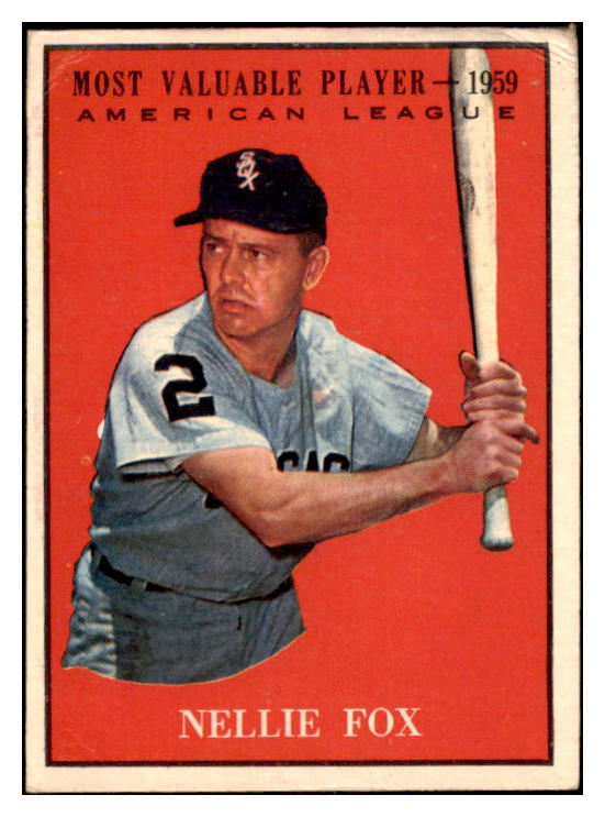 1961 Topps Baseball #477 Nellie Fox MVP White Sox VG 467181