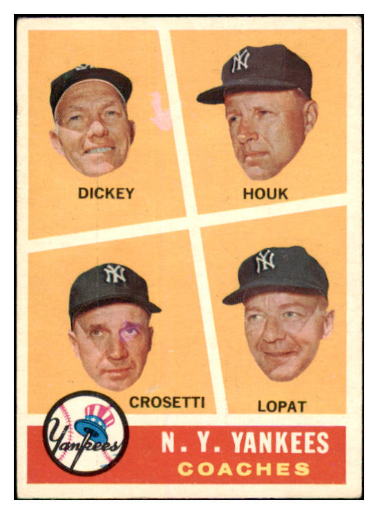 1960 Topps Baseball #465 Bill Dickey Yankees VG-EX 467184