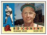 1960 Topps Baseball #335 Red Schoendienst Braves EX 467189