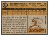 1960 Topps Baseball #335 Red Schoendienst Braves EX 467189