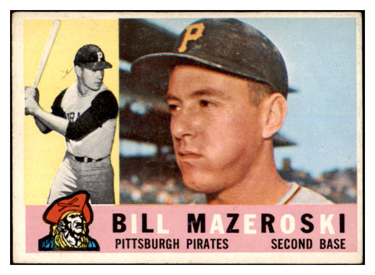 1960 Topps Baseball #055 Bill Mazeroski Pirates EX 467194