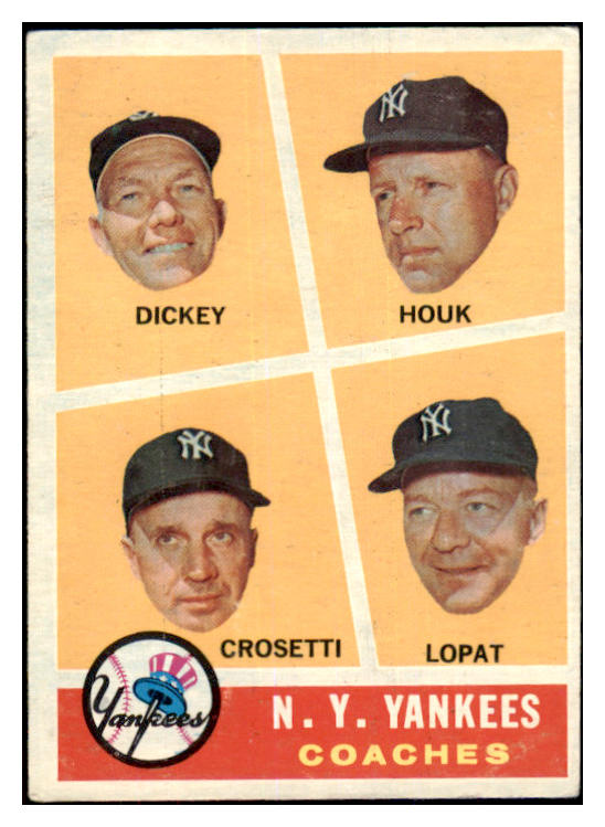 1960 Topps Baseball #465 Bill Dickey Yankees VG-EX 467209