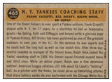 1960 Topps Baseball #465 Bill Dickey Yankees VG-EX 467209