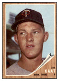 1962 Topps Baseball #021 Jim Kaat Twins GD-VG 467227