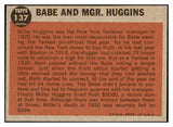 1962 Topps Baseball #137 Babe Ruth Yankees NR-MT 467234