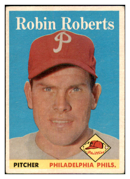 1958 Topps Baseball #090 Robin Roberts Phillies VG-EX 467242