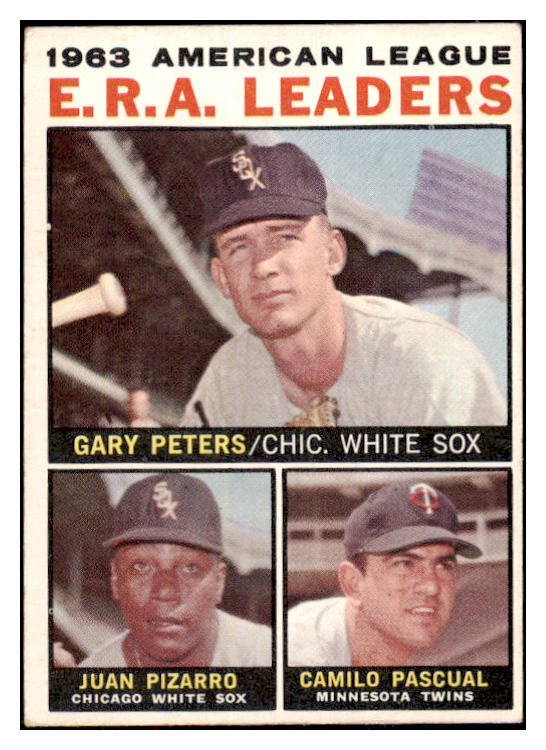 1964 Topps Baseball #002 A.L. ERA Leaders Gary Peters EX 467249