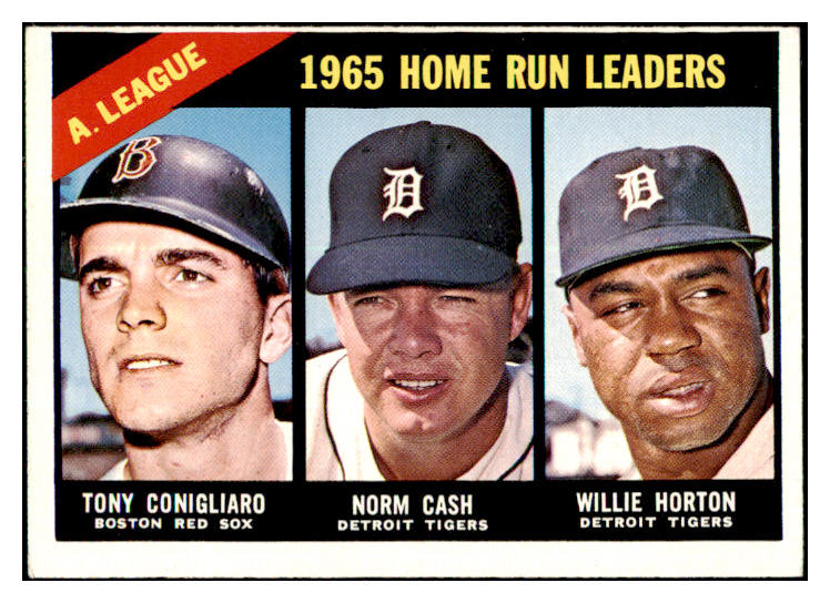 1966 Topps Baseball #218 A.L. Home Run Leaders Conigliaro VG-EX 467282