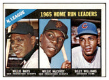 1966 Topps Baseball #217 N.L. Home Run Leaders Willie Mays VG 467309