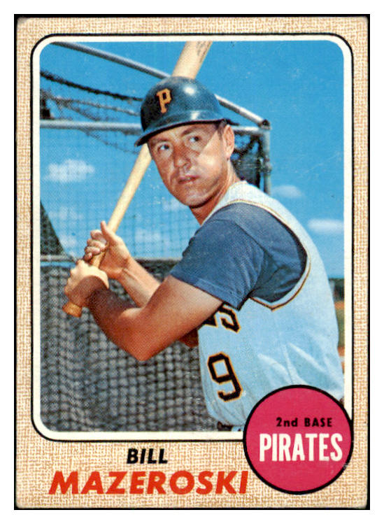 1968 Topps Baseball #390 Bill Mazeroski Pirates VG-EX 467343
