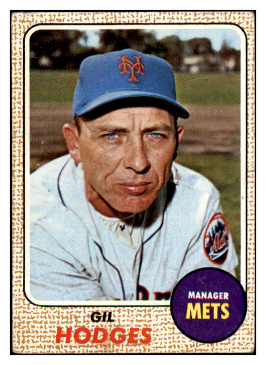 1968 Topps Baseball #027 Gil Hodges Mets VG-EX 467344