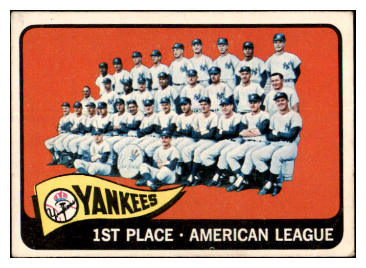 1965 Topps Baseball #513 New York Yankees Team VG-EX 467355