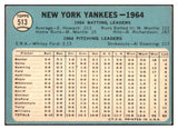 1965 Topps Baseball #513 New York Yankees Team VG-EX 467355