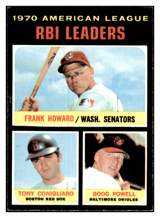 1971 Topps Baseball #063 A.L. RBI Leaders Conigliaro EX-MT 467365