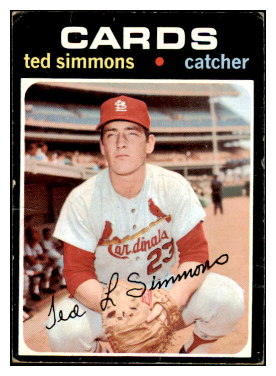 1971 Topps Baseball #117 Ted Simmons Cardinals VG 467377