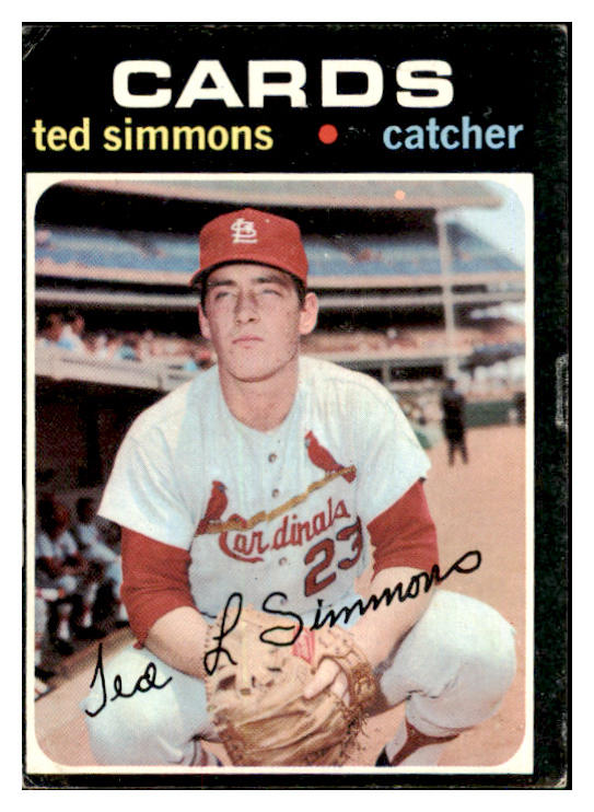 1971 Topps Baseball #117 Ted Simmons Cardinals VG 467378