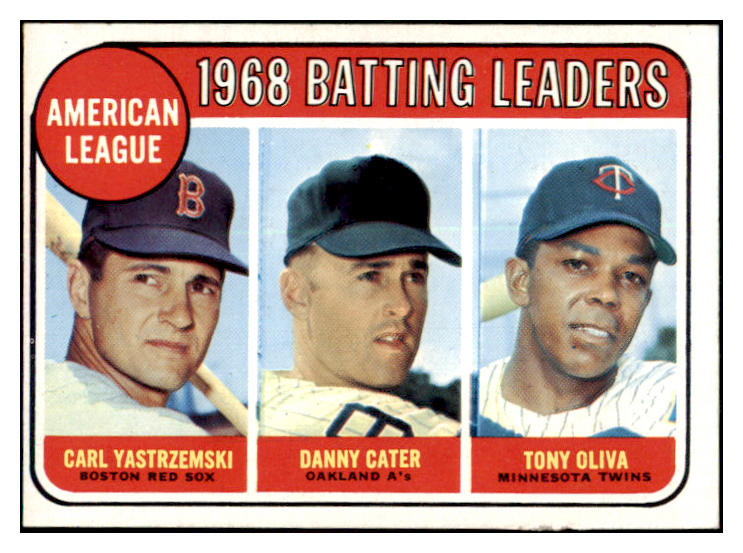 1969 Topps Baseball #001 A.L. Batting Leaders Yastrzemski VG-EX 467386