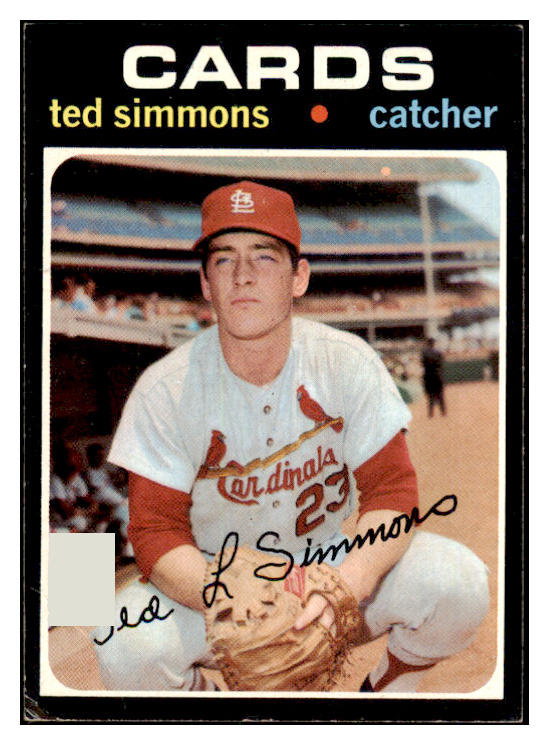 1971 Topps Baseball #117 Ted Simmons Cardinals VG 467398
