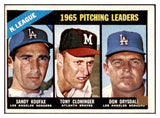 1966 Topps Baseball #223 N.L. Win Leaders Sandy Koufax EX 467402