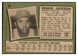 1971 Topps Baseball #020 Reggie Jackson A's VG-EX 467414
