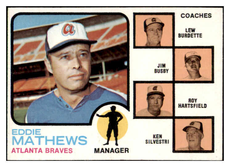 1973 Topps Baseball #237 Eddie Mathews Braves EX-MT 467433