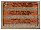 1972 Topps Baseball #079 Carlton Fisk Red Sox VG-EX 467434