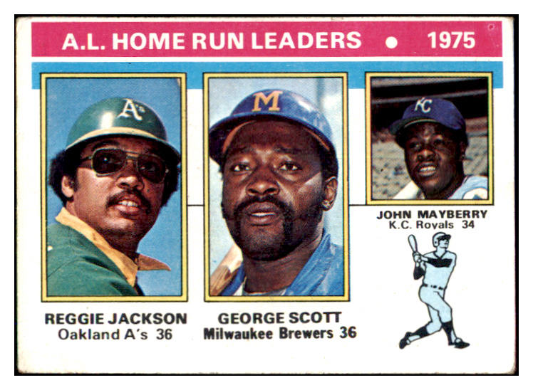 1976 Topps Baseball #194 A.L. Home Run Leaders Jackson VG-EX 467439