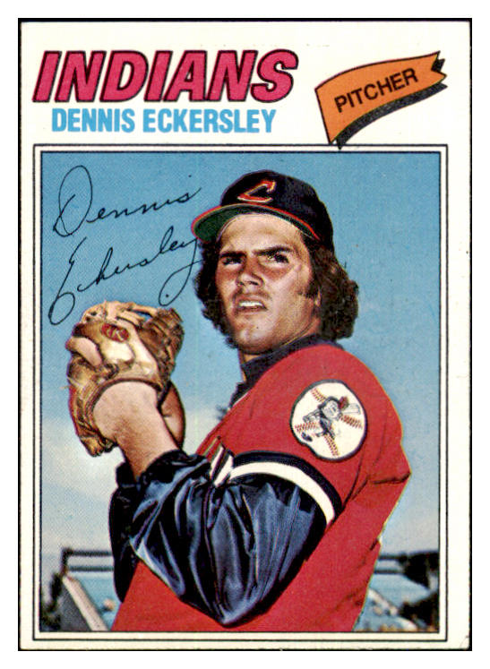 1977 Topps Baseball #525 Dennis Eckersley Indians EX 467440
