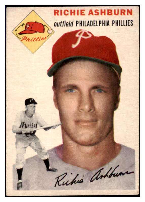 1954 Topps Baseball #045 Richie Ashburn Phillies VG-EX 467522
